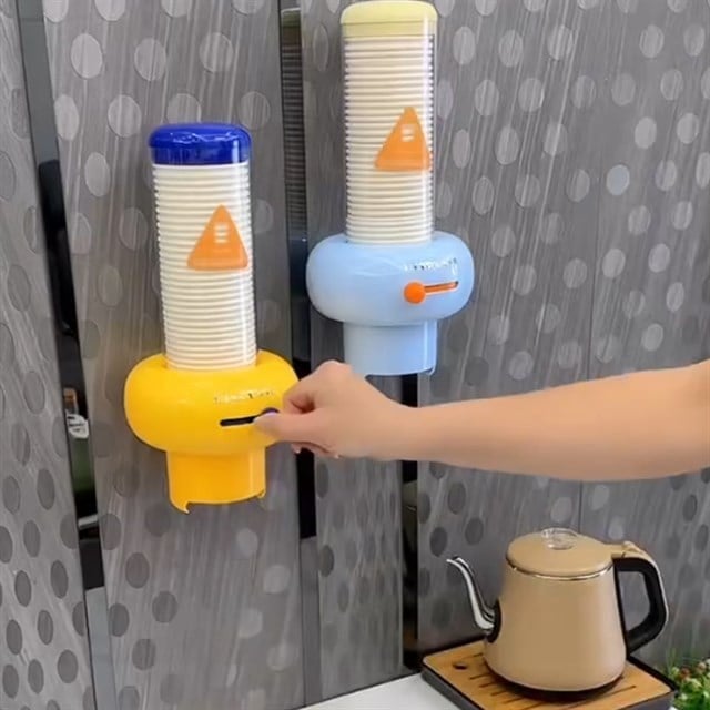 Sunup SN-29919 Kendinden Yapışkanlı Plastik - Karton Bardak Tutucu Dispenseri