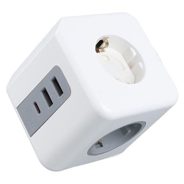 VEA VE-23089 2x USB 1x Type-C 3lü Çocuk Ve Termal Korumalı Grup Priz