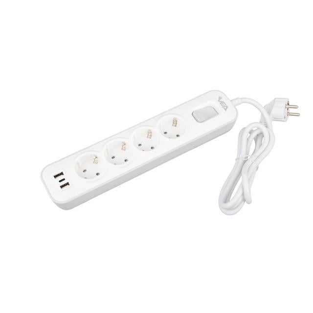 Vea VE-NOVA104U A Class 4lü 2 Usbli Anahtarlı 1.5 Metre Grup Priz