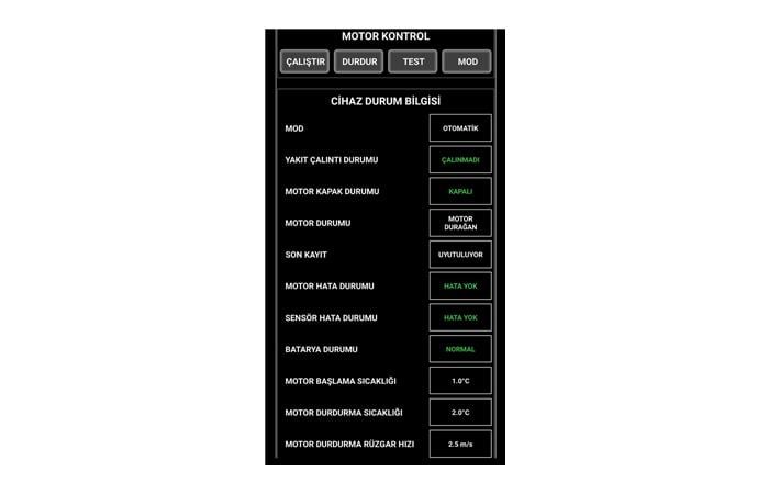 Esit WINDCON PC Prog. ve Mobil App Rüzgar Makinesi / Don Pervanesi İzleme ve Kontrol Uygulaması