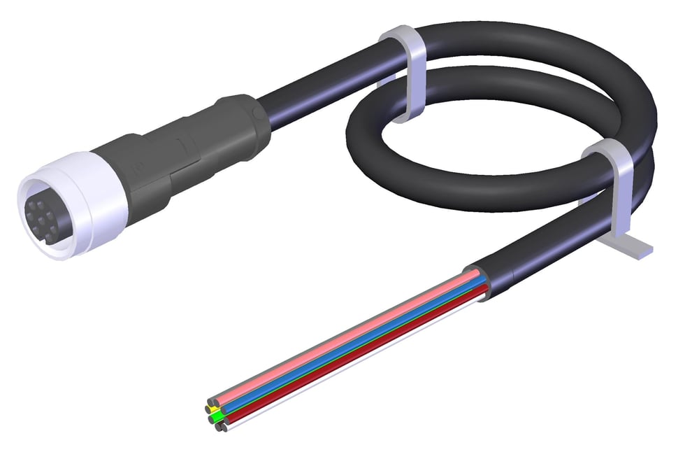 Euchner 100177 C-M12F08-08X025PV05,0-MA – M12 8 Pinli Bağlantı Kablosu 5 m