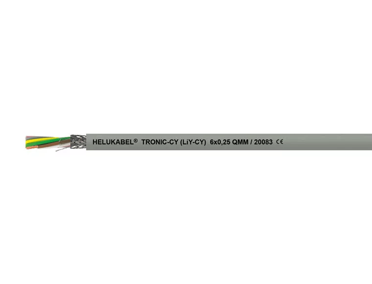 HELUKABEL 1604 TRONIC-CY (LiY-CY) 4×0.5 mm² Gri EMC Ekranlı Veri & Kontrol Kablosu