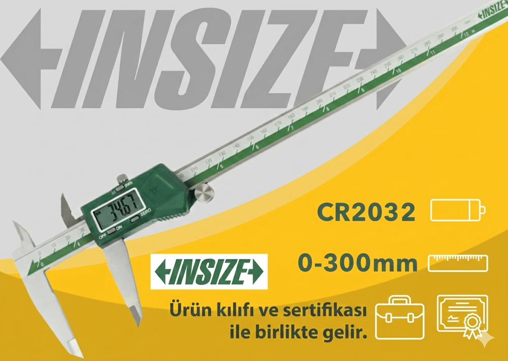 İnsize 1108-200 Dijital Kumpas 0-200 mm