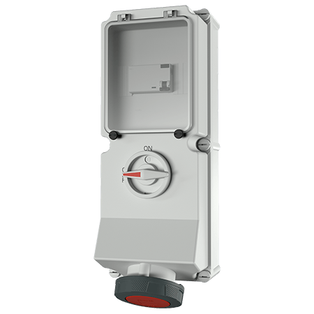Mennekes 7251 Switchable IP67 Industrial Interlock 5P, Earthing Position 6h, 63A, 400 V