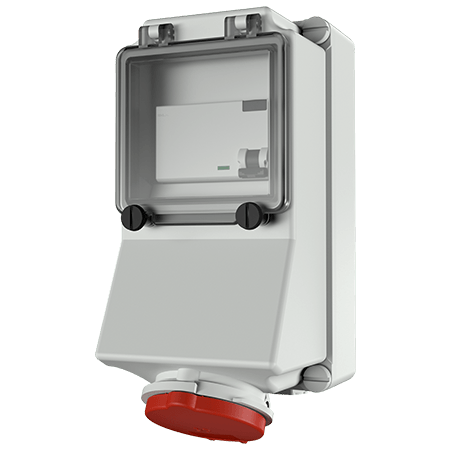 Mennekes 7313 Industrial Interlock 5P, Earthing Position 6h, 32A, 400 V
