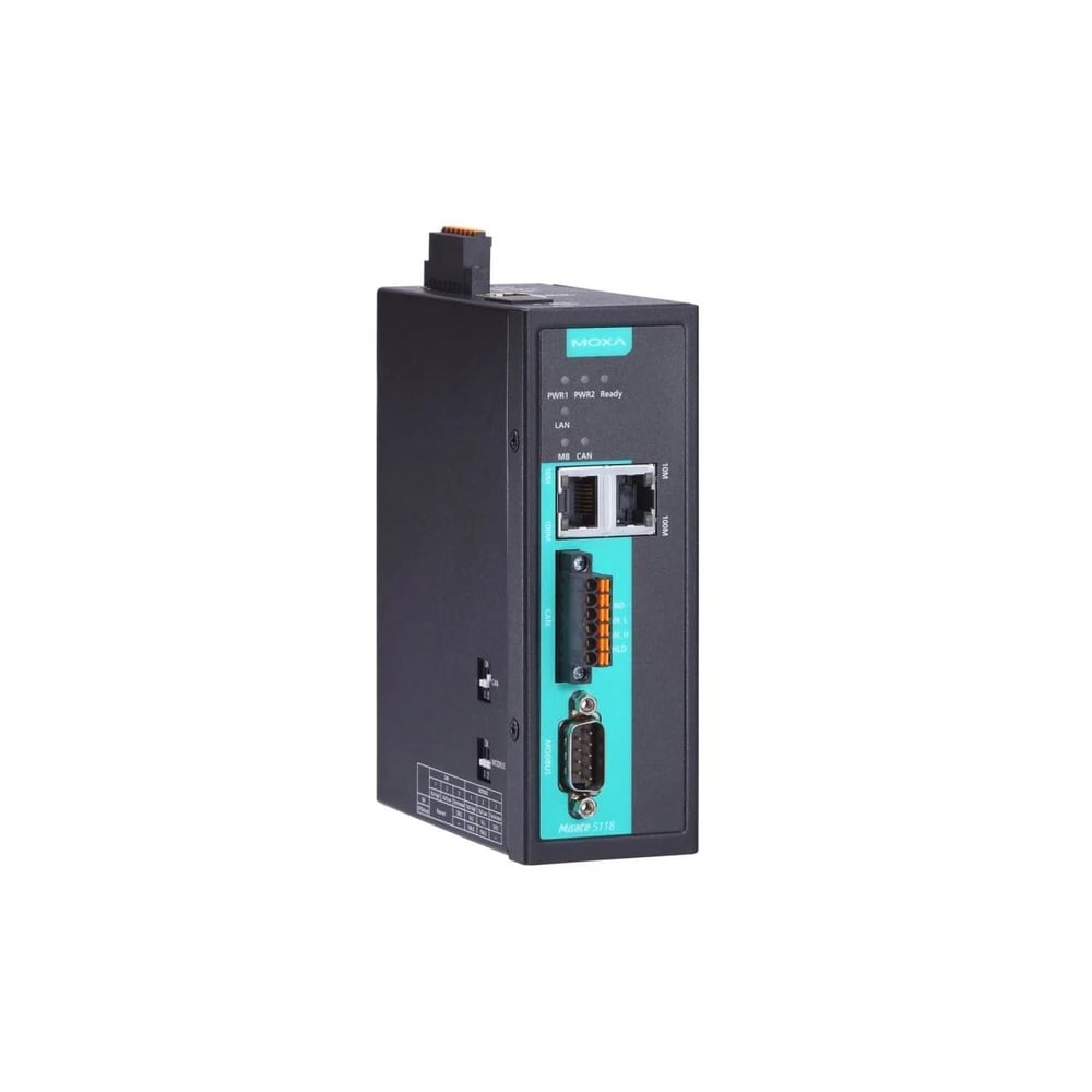 MGate 5217I-1200-T-2 port Modbus-BACnet/IP gateway, 1200 veri noktası, 2kV izolasyon, 12 - 48 VDC, 24 VAC, -40 ila 75°C çalışma sıcaklık aralığı