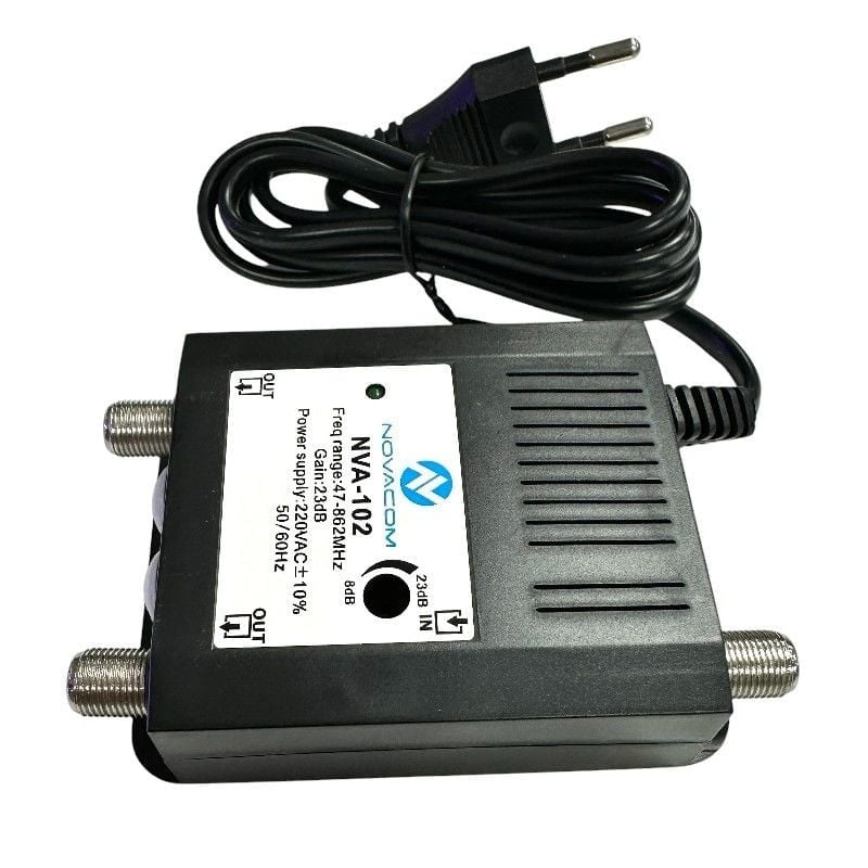 Novacom NVA-102 47-862 MHz 23 dB CATV Karasal Hat Yükseltici