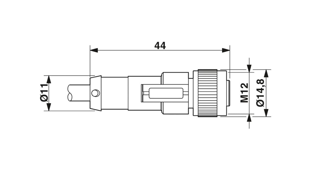 Phoenix Contact 1404408 SAC-4P- 5,0-PVC/M12FS - Sensör/aktüatör kablosu