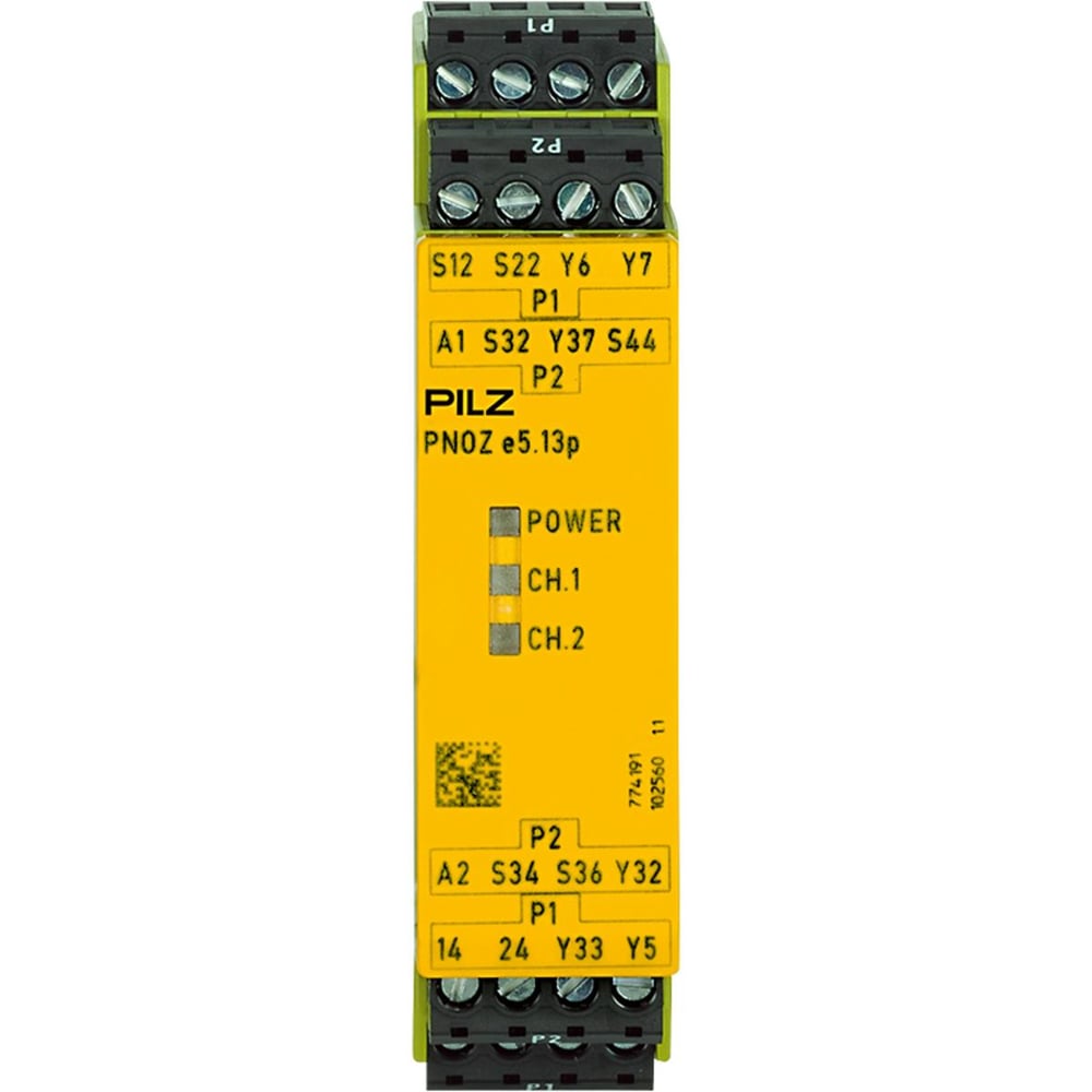 Pilz 774191 PNOZ e5.13p 24VDC – 2 SO, 2 SC Gecikmeli Emniyet Rölesi