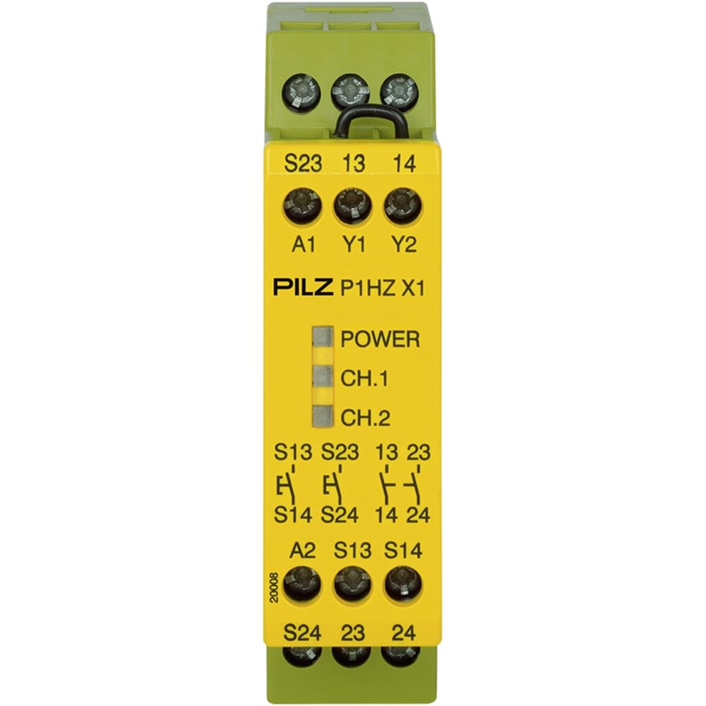 Pilz 774360 P1HZ X1 24VDC Emniyet Rölesi – 2 N/O, Çift El Kontrol