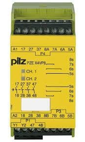Pilz 777584 PZE X4VP8 24VDC Kontak Genişletme Bloğu – Emniyet Rölesi Modülü, 4 N/O, 8 sn