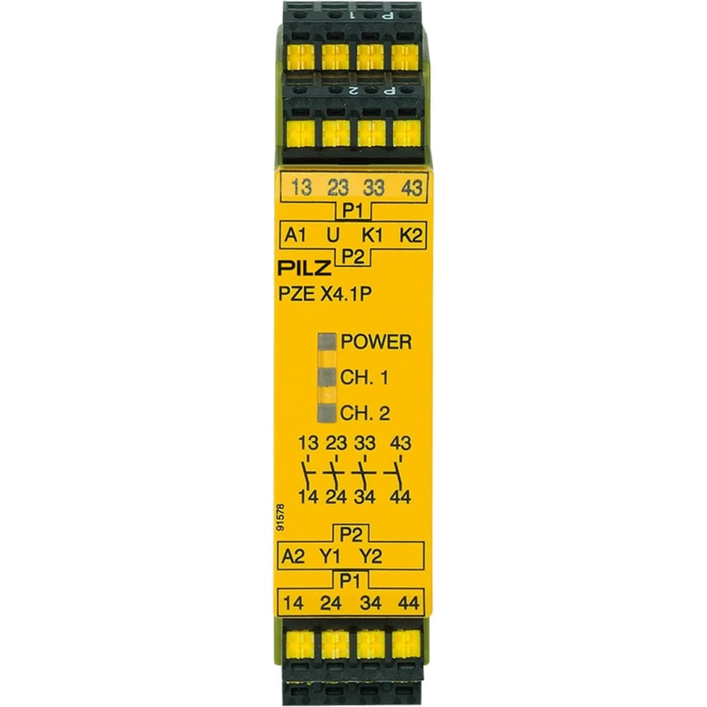 Pilz 787587 PZE X4.1P C 24VDC Kontak Genişletme Bloğu – 4 N/O