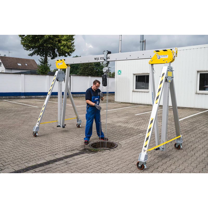 PLANETA 77000093 RLPK-S-4 alüminyum köprülü vinç, taşıma kapasitesi 1.250 kg