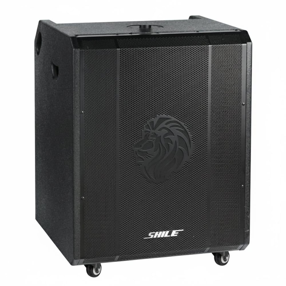 Shile SL-9 400W Aktif Kule Ses Sistemi 2 Adet Kablosuz Mikrofonlu Tekerlekli MDF Kasa Bluetooth/TWS/DSP Destekli PA Seti