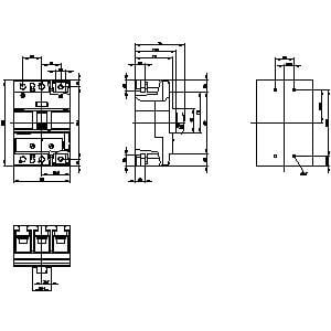 Siemens 3VA1225-5EF32-0AA0 Kompakt Şalter 250A. 55 kA TM240