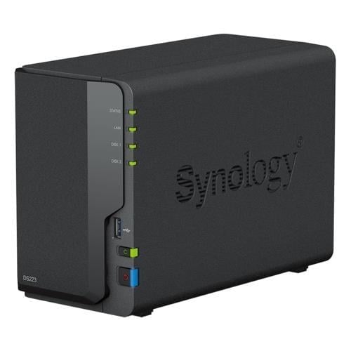 Synology DS223 2 Yuvalı Tower NAS | 36 TBa Kadar Kapasite, 2 GB DDR4 RAM, Btrfs Dosya Sistemi