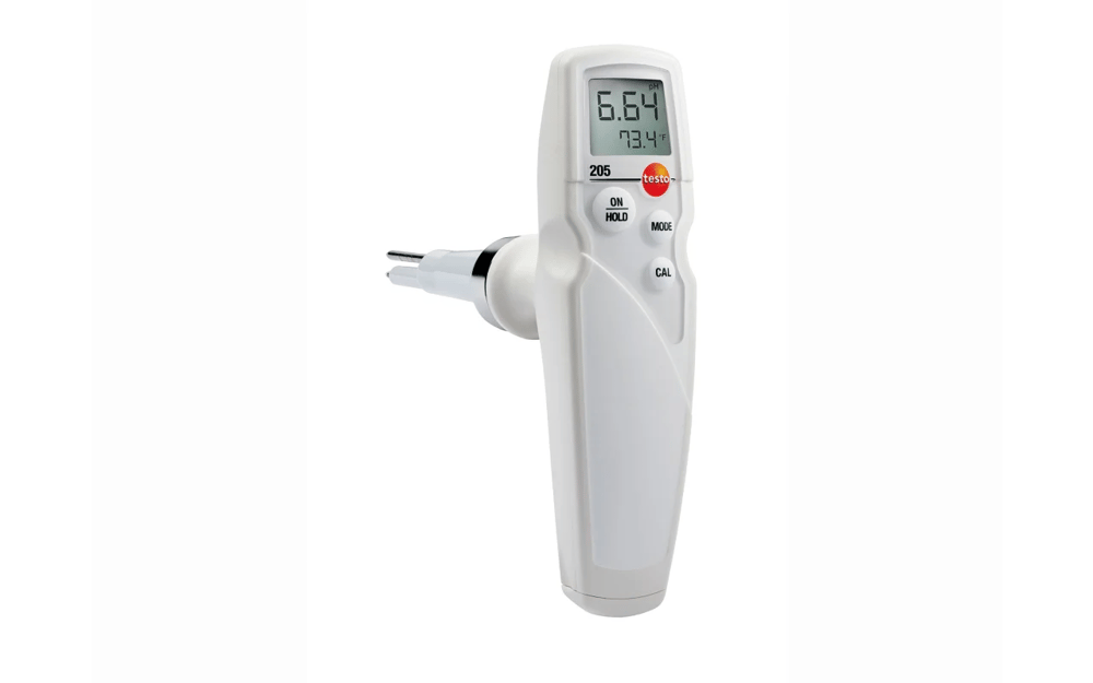 Testo 205 – Tek Elle Kullanılabilen pH/Sıcaklık Ölçüm Cihazı | 0563 2051 | Gıda pH Metre