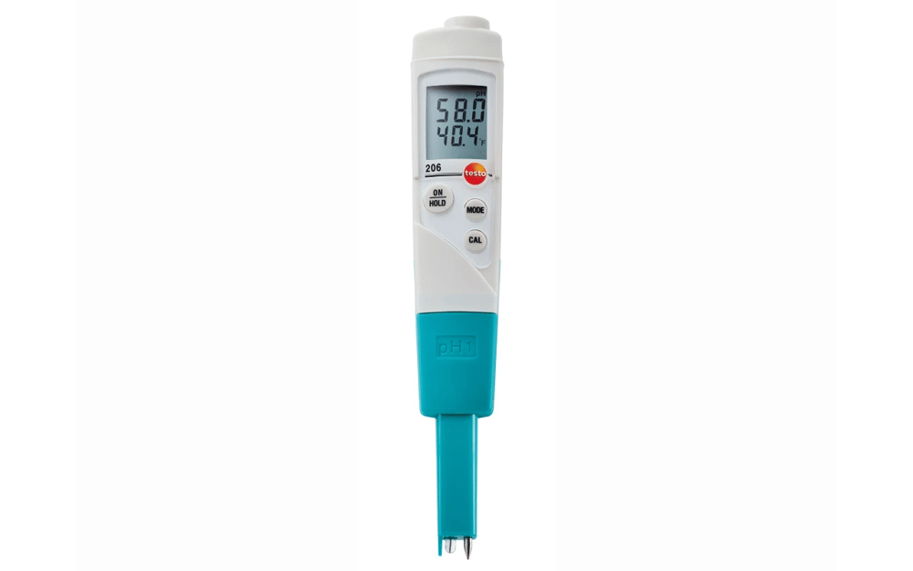 Testo 206 pH2 – Yarı Katı Maddeler için Tek Elle Kullanılabilen pH/Sıcaklık Ölçüm Cihazı | 0563 2062