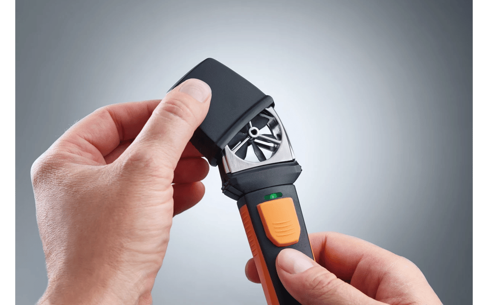 Testo 410i – Pervane Anemometre | Hacimsel Debi, Hava Hızı ve Sıcaklık Ölçümü | Akıllı Telefon ile Ölçüm | Bluetooth|0560 1410| 