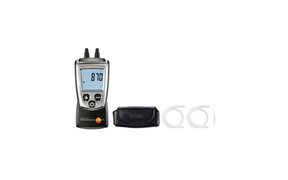 Testo 510 Set – Fark Basınç Ölçüm Cihazı | 0563 0510 | 0–100 hPa Dijital Ölçüm