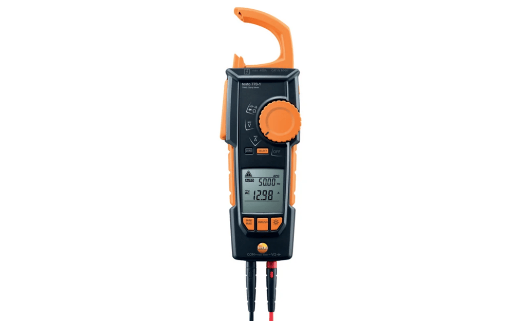 Testo 770-1 TRMS Pens Ampermetre | AC/DC Akım Ölçer | 400 A | Başlatma Akımı | İki Satırlı Ekran | 0590 7701