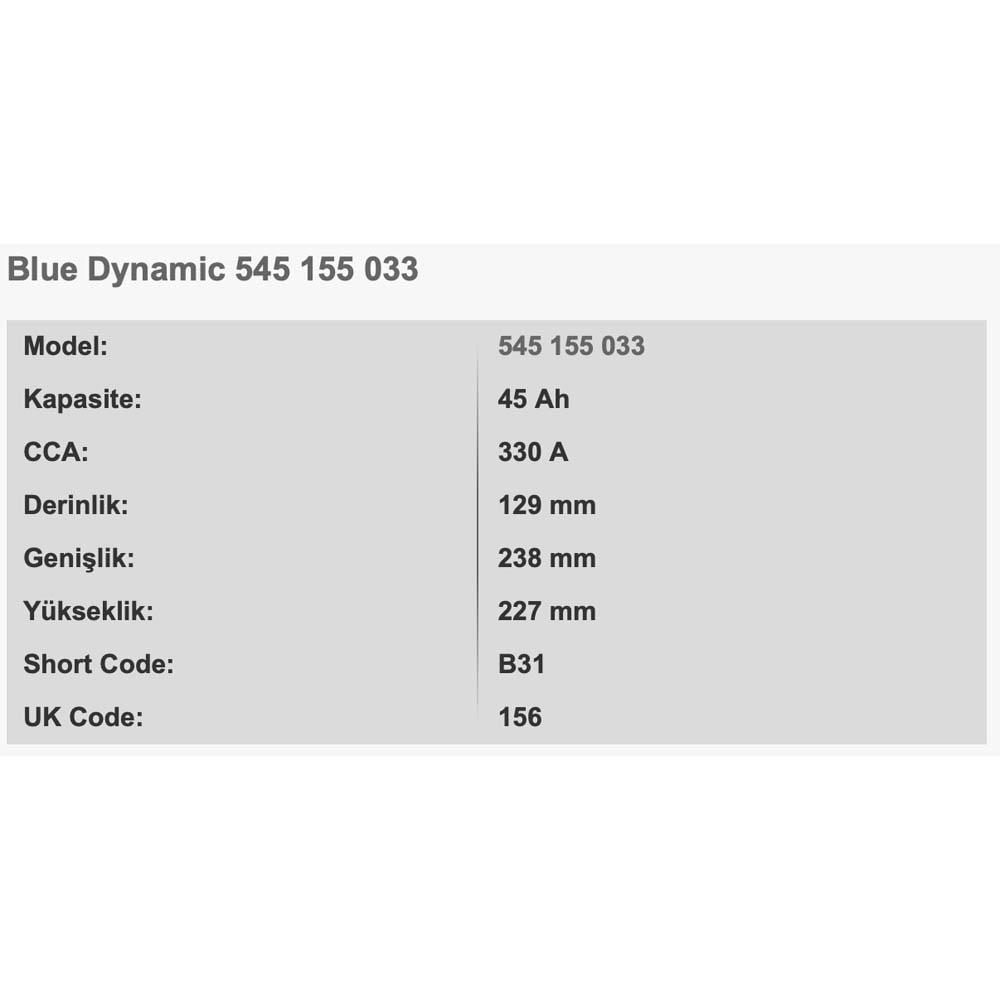 VARTA B31 BLUE DYNAMIC 12V 45AH AKU