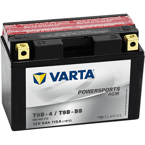VARTA Powersports AGM 12V 8Ah 115A – T9B-BS (T9B-4) | Motosiklet & ATV Aküsü