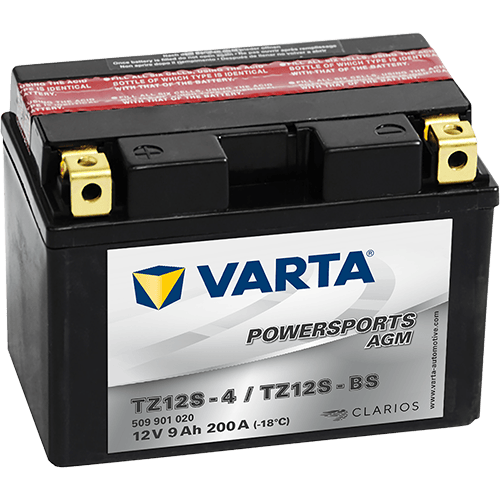 VARTA Powersports AGM 12V 9Ah 200A – TZ12S-BS (TZ12S-4) | Motosiklet & ATV Aküsü