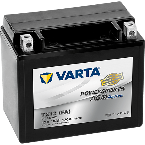 VARTA Powersports AGM Active 12V 10Ah 170A – TX12 (FA) | Motosiklet & ATV Aküsü