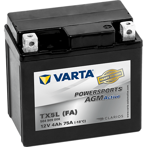 VARTA Powersports AGM Active 12V 4Ah 75A – TX5L (FA) | Motosiklet ve Scooter Aküsü