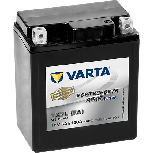VARTA Powersports AGM Active 12V 6Ah 100A – TX7L (FA) | Motosiklet & ATV Aküsü