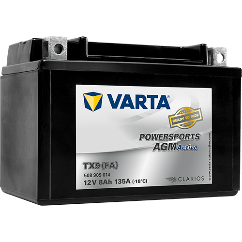 VARTA Powersports AGM Active 12V 8Ah 135A – TX9 (FA) | Motosiklet & ATV Aküsü