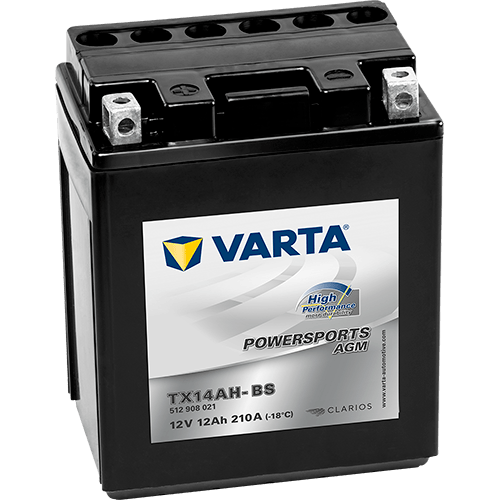 VARTA Powersports AGM High Performance 12V 12Ah 210A – TX14AH-BS | Motosiklet ve ATV Aküsü