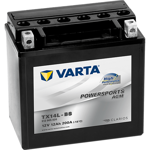 VARTA Powersports AGM High Performance 12V 12Ah 200A – TX14L-BS | Motosiklet ve ATV Aküsü