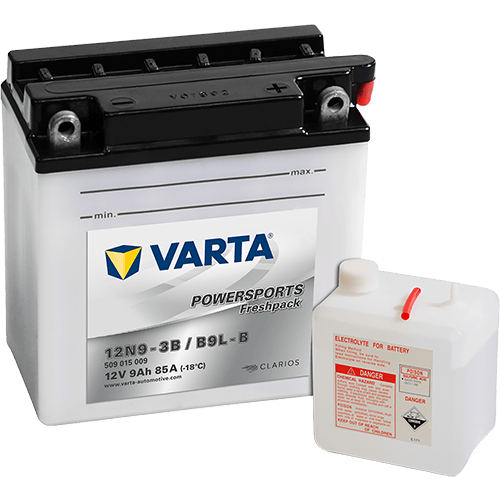 VARTA Powersports Freshpack 12V 9Ah 85A – 12N9-3B / 9L-B | Motosiklet & Hafif Araç Aküsü
