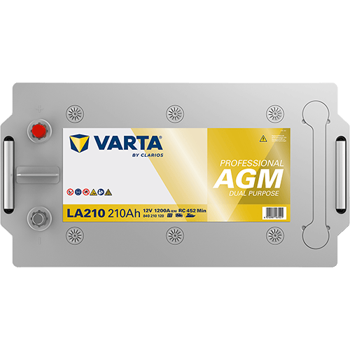 VARTA Professional AGM 12V 210Ah 1200A – LA210 (840210120) | Marin ve Karavan Aküsü