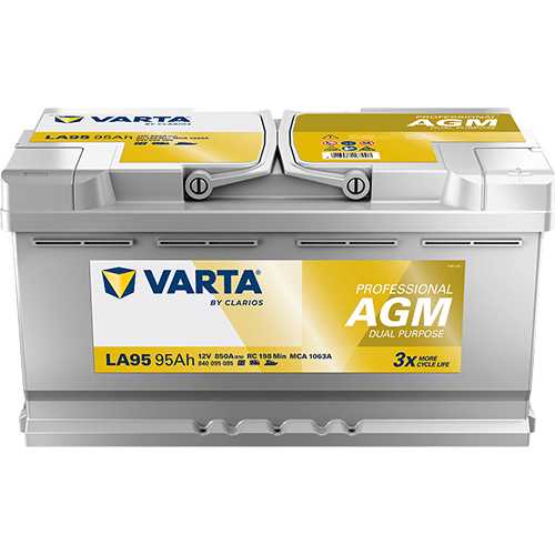 VARTA Professional AGM 12V 95Ah 850A – LA95 (840095085) | Marin ve Karavan Aküsü