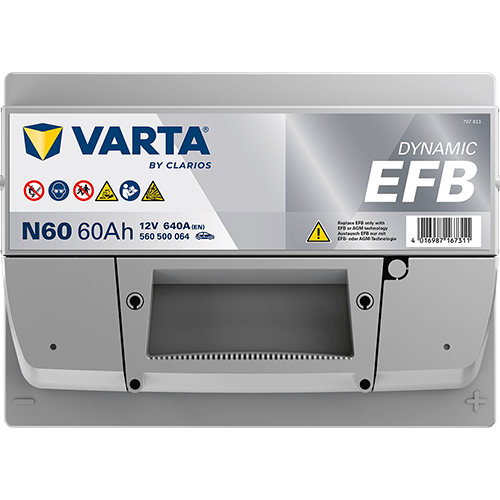VARTA ProMotive EFB 12 V 60 Ah 640 A CCA Start-Stop Akü