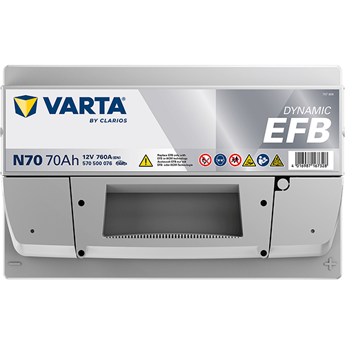 VARTA ProMotive EFB 12 V 70 Ah 760 CCA Start-Stop Akü
