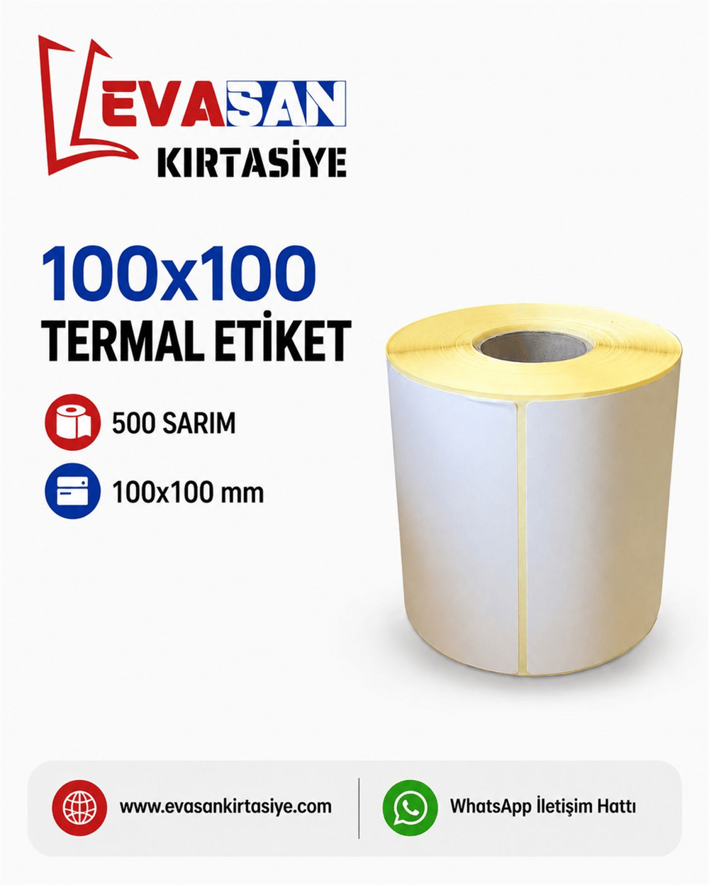 100X100 TERMAL ETİKET 500 SARIM