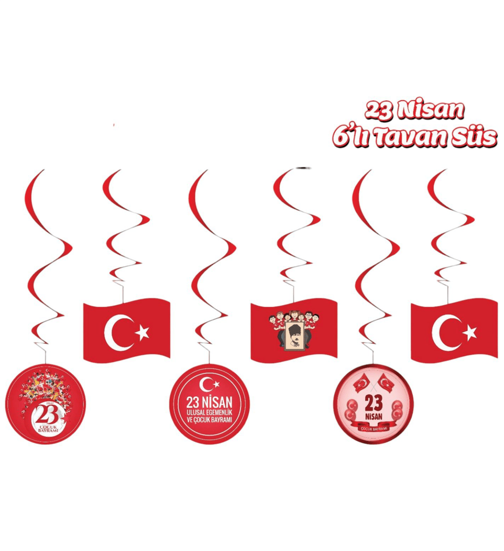 23 NİSAN 6 LI TAVAN SÜS