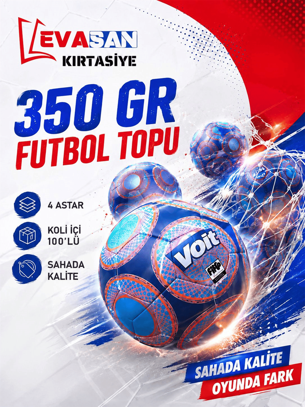 350 GRAM FUTBOL TOPU 4 ASTAR*100