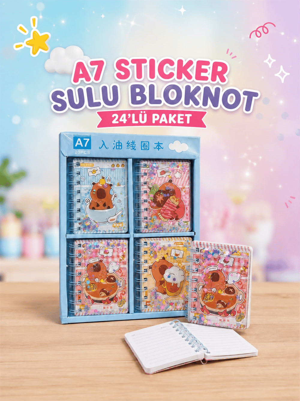 A7 STİCKER SULU BLOKNOT 24 LÜ