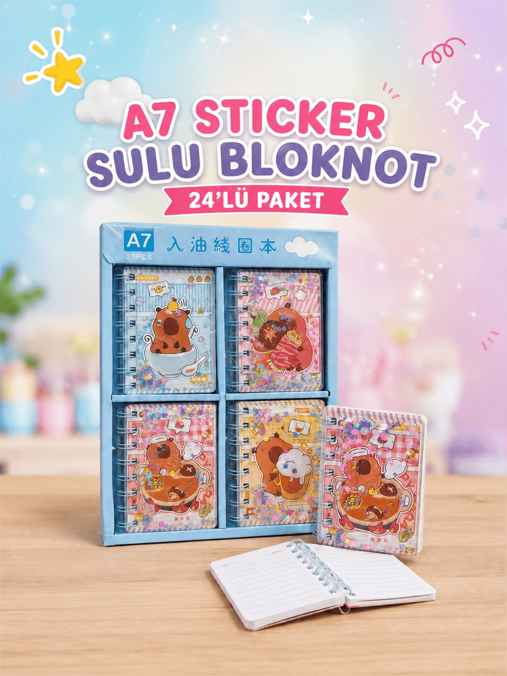 A7 STİCKER SULU BLOKNOT 24 LÜ