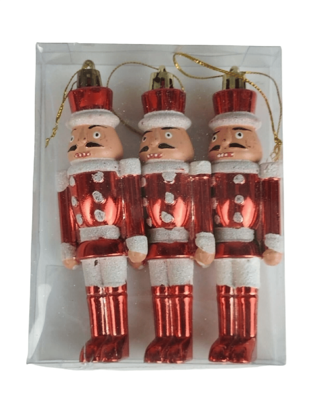 AĞAÇ SÜSÜ 13 CM KURŞUN ASKER 3 LÜ