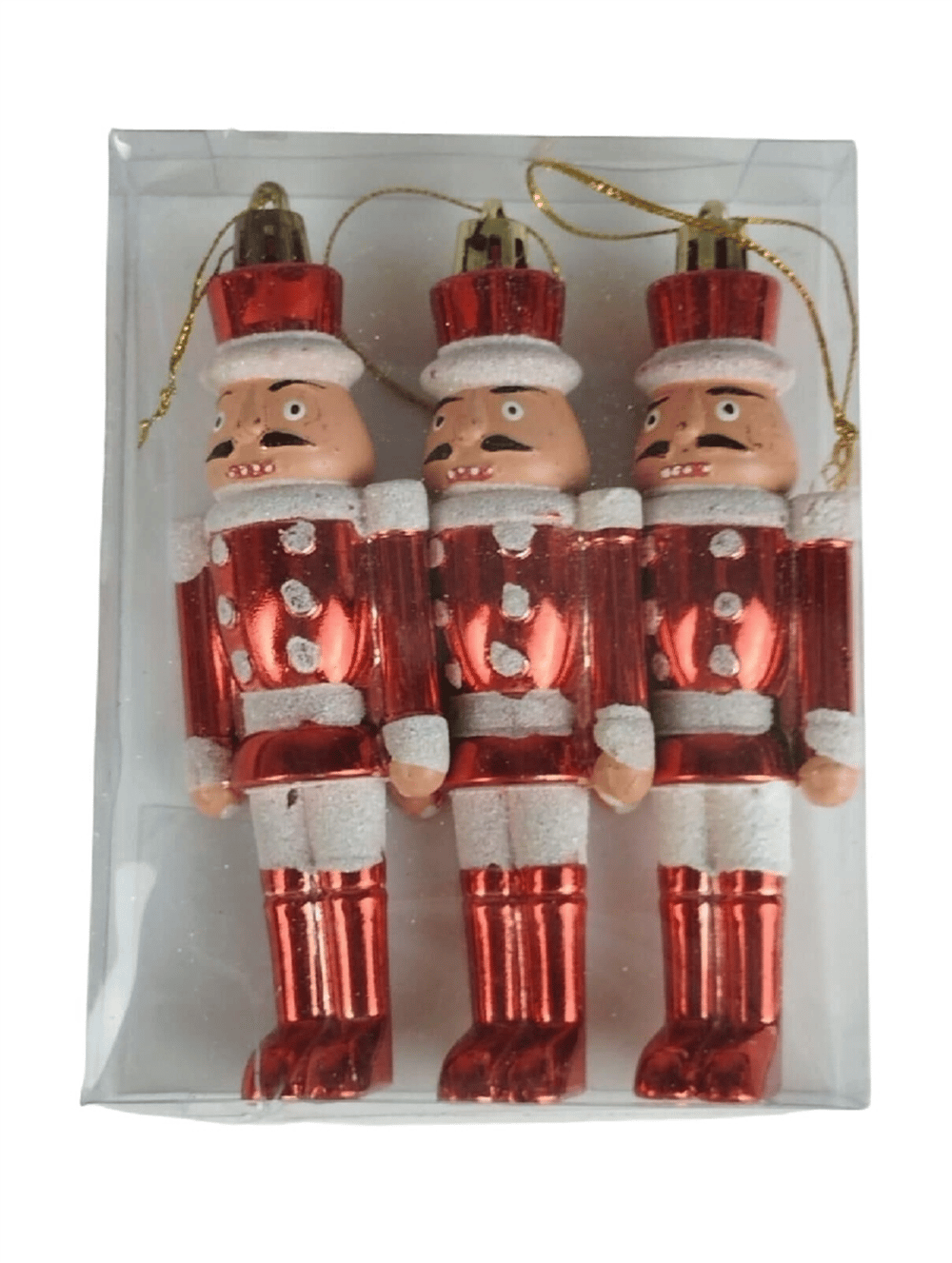 AĞAÇ SÜSÜ 13 CM KURŞUN ASKER 3 LÜ