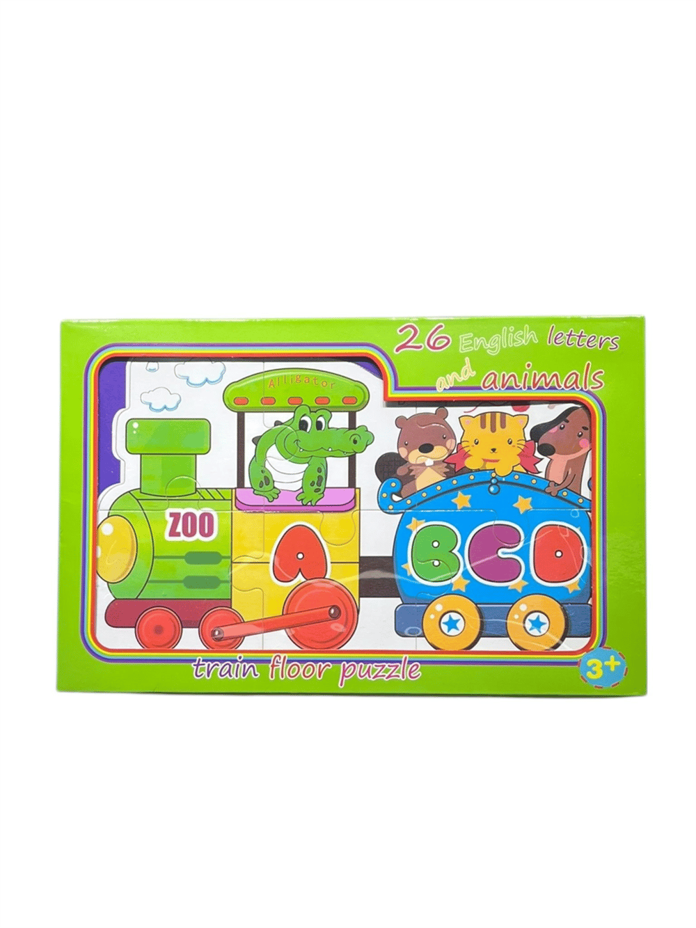 AHŞAP HARFLİ YER PUZZLE (26 İNGİLİZCE HARF VE HAYVAN)