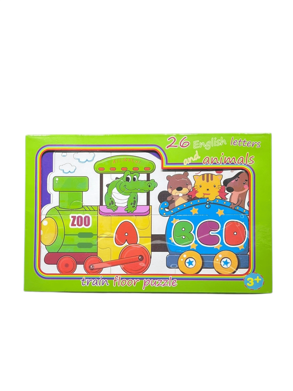 AHŞAP HARFLİ YER PUZZLE (26 İNGİLİZCE HARF VE HAYVAN)