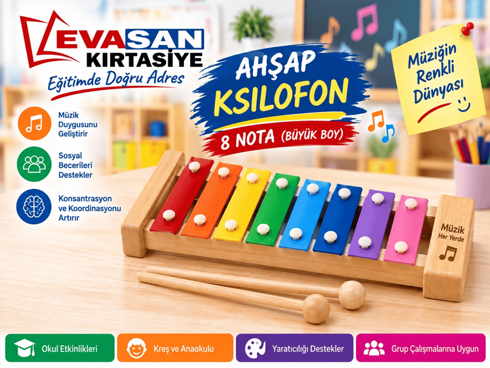 AHŞAP KSİLOFON 8 NOTA (BÜYÜK BOY)
