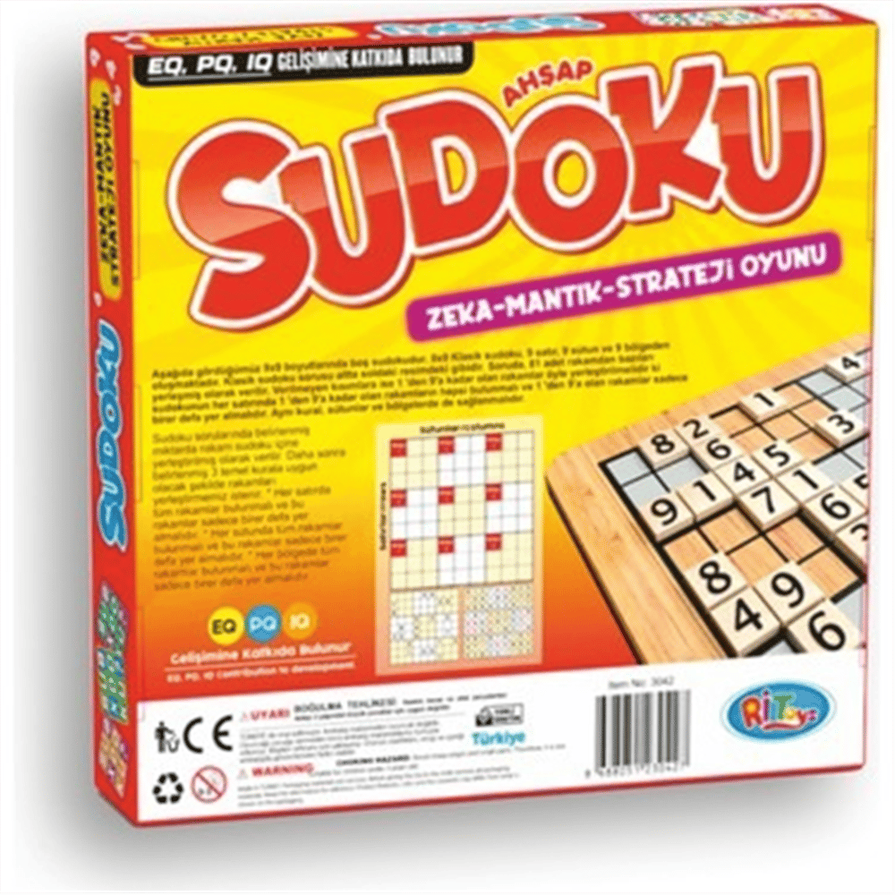 AHŞAP SUDOKU KUTU OYUNU